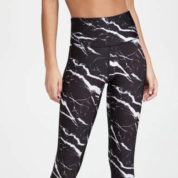 Terez Hi Shine Leggings Black Marble - Picture 2 of 11